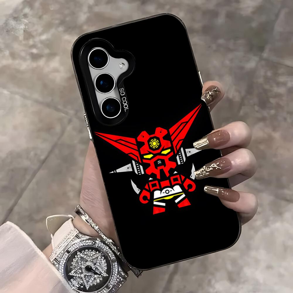 Getter Robo Phone Case For Samsung S25 Ultra S23 S22 S21 S20 Ultra Plus S24 Fe A54 A55 Color Silver Cover