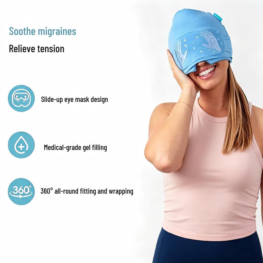 Cross-border Eye Gel Hat & Eye Mask Set: Hot/Cold Compress