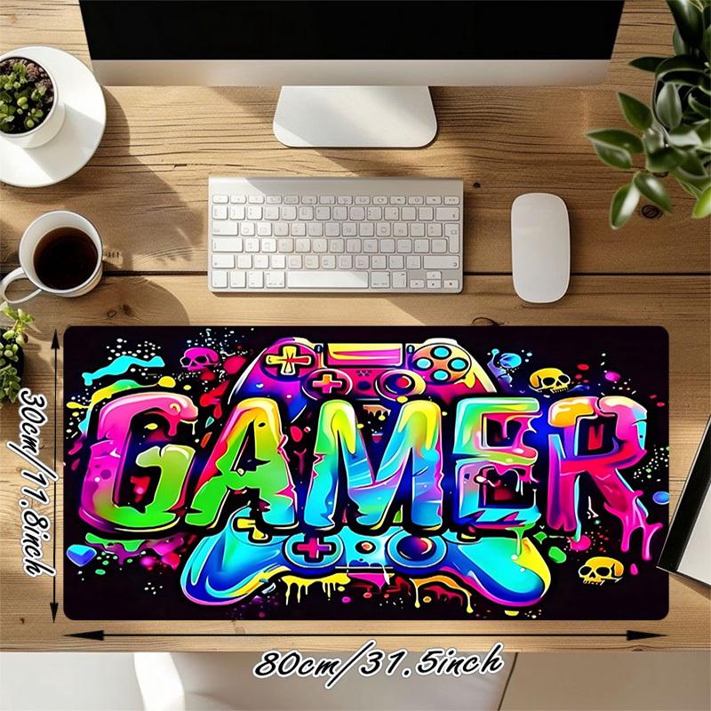 1PC Gamer Controller Large Durable Mouse Pad Suitable for Office Desks, Gaming Desktops.Non-Slip Back P27