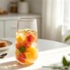 Kreuzgestreifte High Borosilicate Glas Tasse - Hitzebeständig für Kaffee, Milch, Eiskaffee Americano, Latte, Saft
