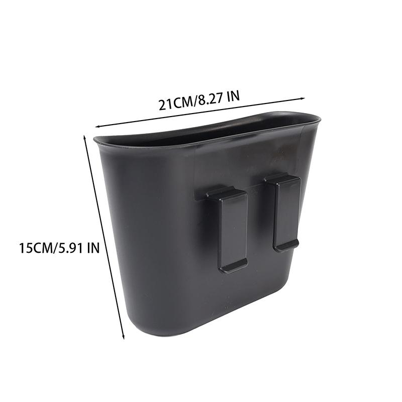 Waterproof Auto Trash Can Leak Proof Vehicle Garbage Dustbin Black Plastic Hanging Storage Box Organizer Front Rear Seat Parts