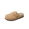 Fashion Ladies Indoor Casual Platform Slippers Winter Outdoor Fleece Warm Slippers Middle Heel Female Mule Fashion Slippers for Women