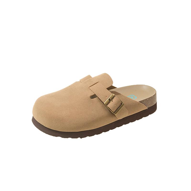 Fashion Ladies Indoor Casual Platform Slippers Winter Outdoor Fleece Warm Slippers Middle Heel Female Mule Fashion Slippers for Women