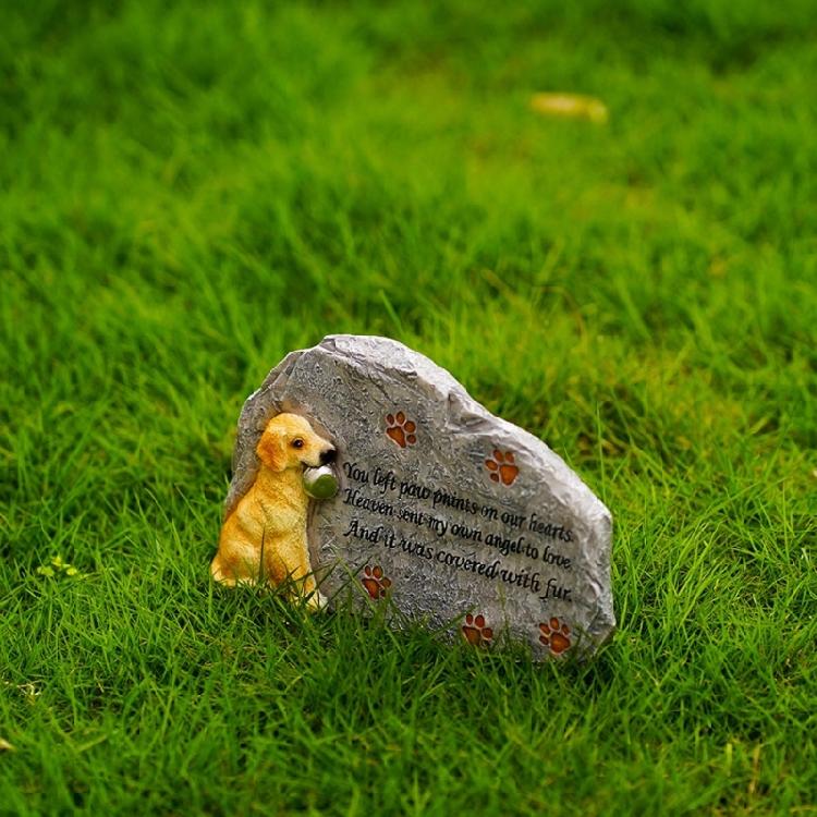 New Creative Pendant Dog Monuments Stone Outdoor Courtyard Decoration Resin Pet Memorial Plaques