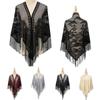 Hollow Women Shawl Multicolored Tulle Shawl Cloak Fashion Scarf  Party