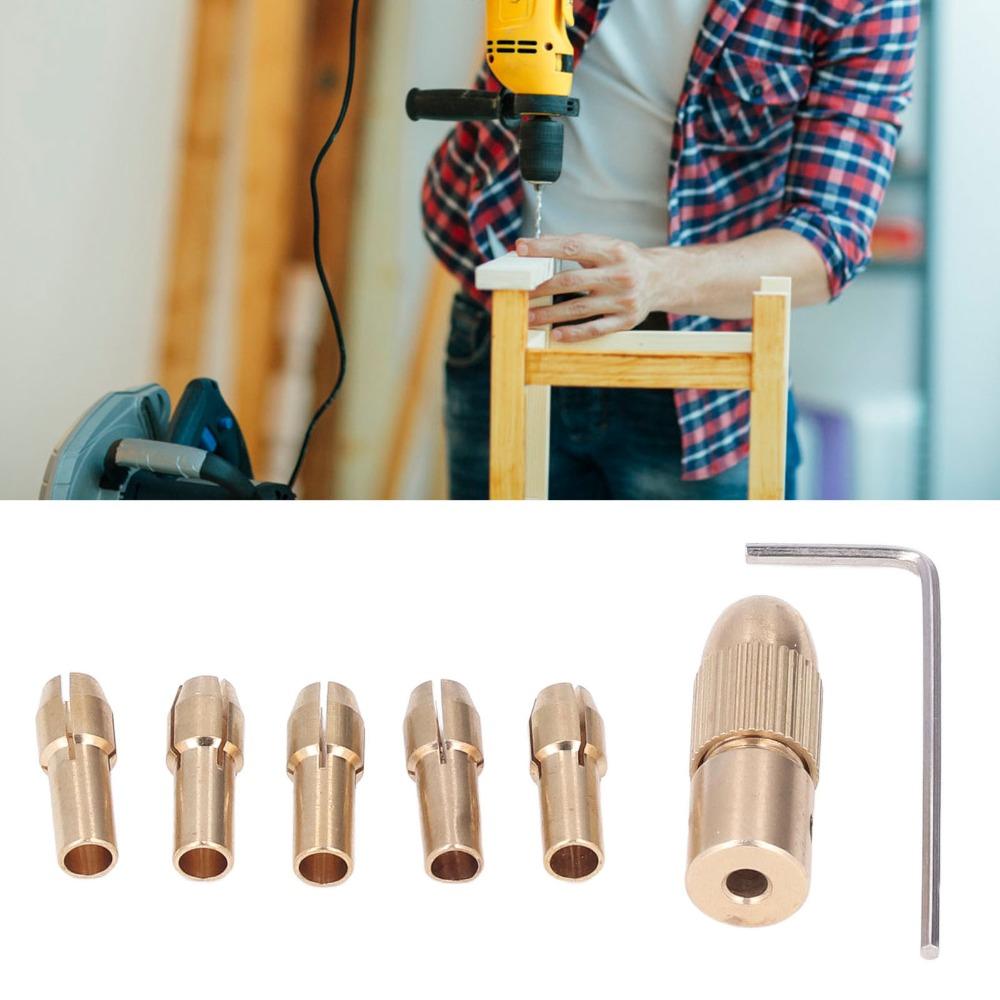 3 Sets Allen Wrench Included Brass Drill Chuck Electric Drill Chuck  For Mini Electric Drills