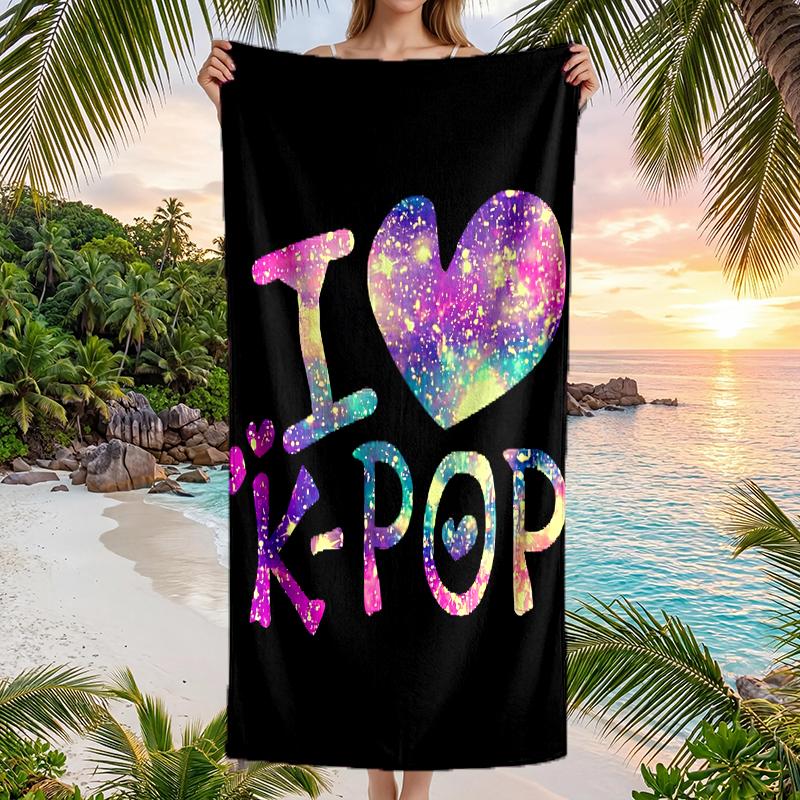 Kpop Fashion Beach Towel: Ideal for Summer Adventures Soft, absorbent and quick drying suitable for swimming and bathing
