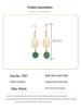 Creative National Tide Style Fu Lu Gold-Plated Stud Earrings with Chalcedony Jasper Gourd for Women