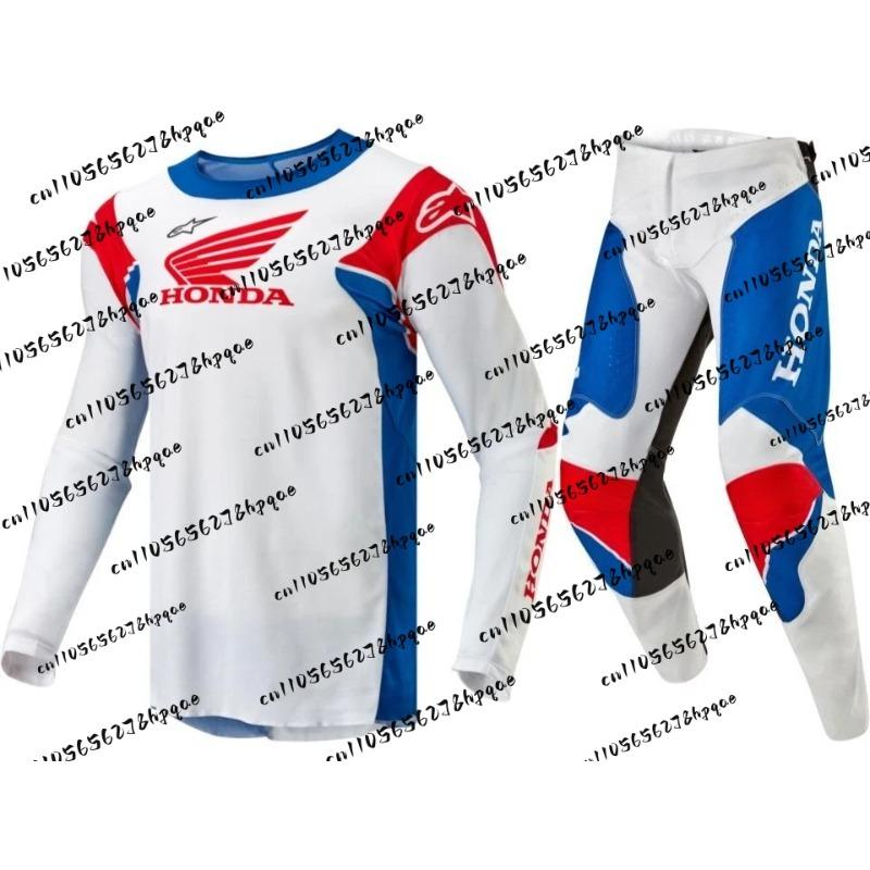 Honda Off Road Motorcycle Clothing 2026 Motocross Jersey Long Sleeves and Pants Set MX Gear Set ATV Dirt Bike Suit Breathable