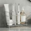Stainless Steel Toothpaste Holder Multi-slot Electric Toothbrush Stand  Makeup Brush
