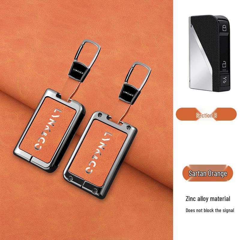 Lynk & Co 03 Schlüsselhülle für Advanced Hatchback mit Herren-Emp-Tasche, Schale und Schnalle