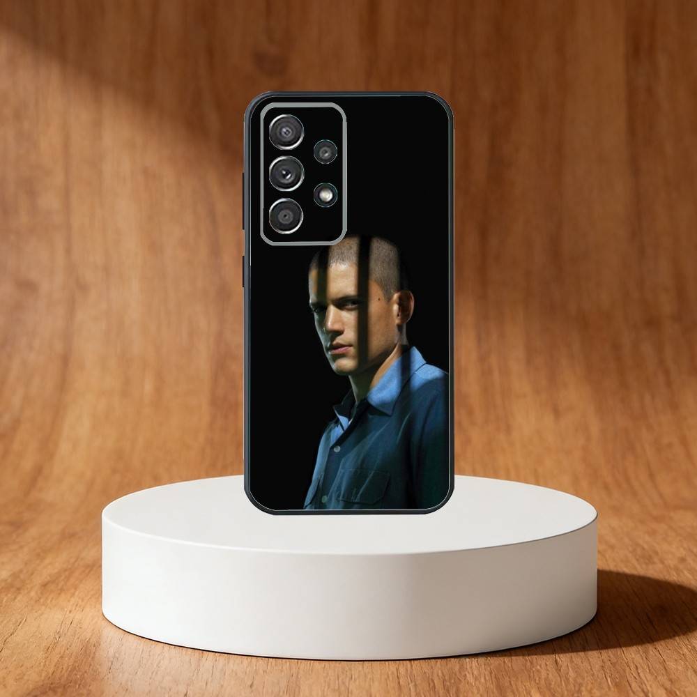 Movie P-Prison B-Break Phone Case For Samsung S25,S24,S21,S22,S23,S30,Ultra,S20,Plus,Fe,Note,10,9,5G Black Cover