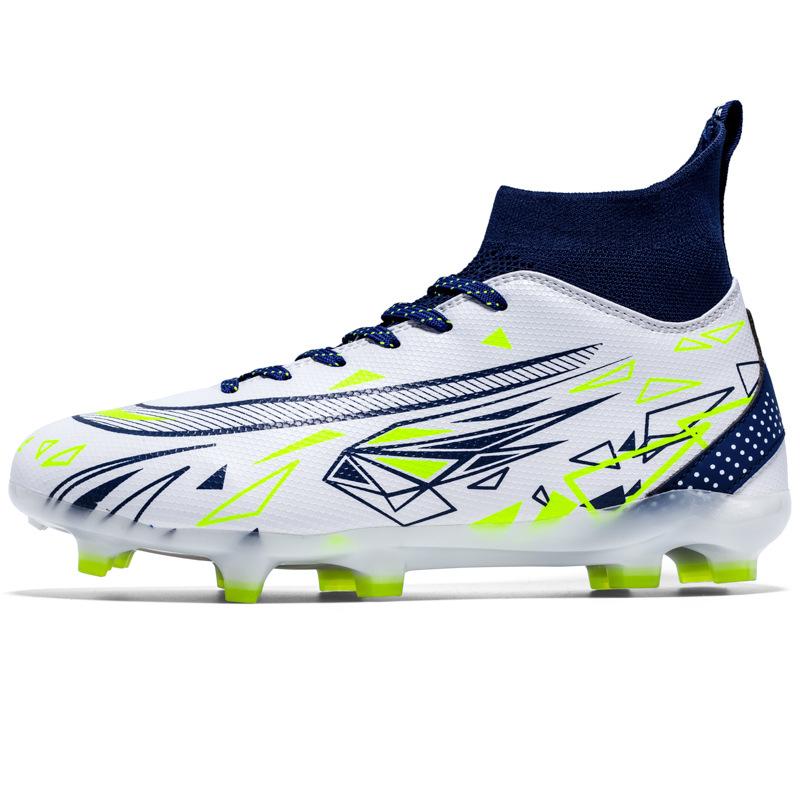 High-Top Football Shoes Tf Broken Nails Artificial Turf Ag Nails Leather Feet Men And Women Children And Adolescents Training Shoes