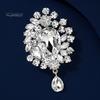Kunstkristall-Brosche, glänzende Strass-Inlay-Brosche, Damen-Trend, eleganter Party-Schmuck, Accessoire, Hochzeitstag, Geschenk