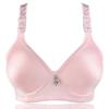 Sutiã push-up fino de algodão brilhante escovado, tamanho grande, sem anel de aço, sem costura, roupa íntima feminina
