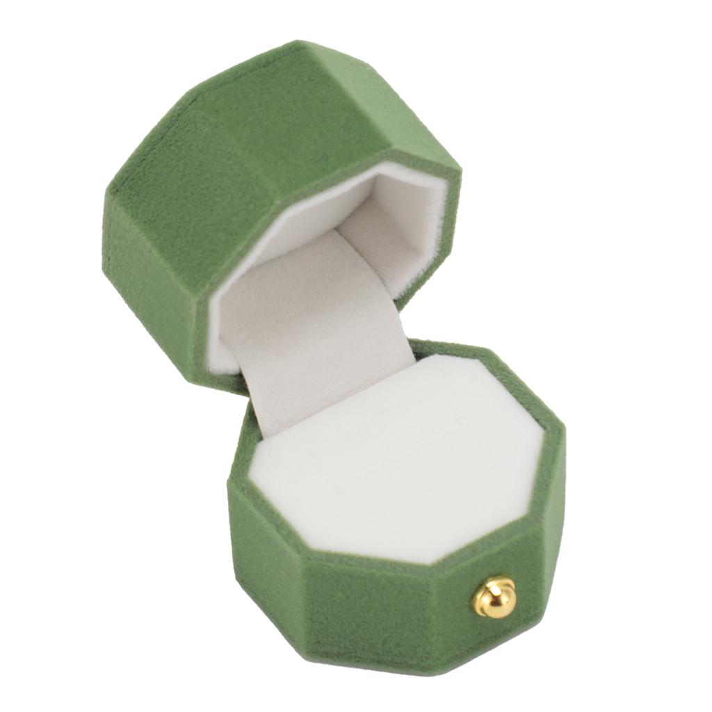 Ringbox Achteckig Exquisit Romantisch Klein Flanell Ring Geschenkbox für Antrag Verlobung Hochzeit