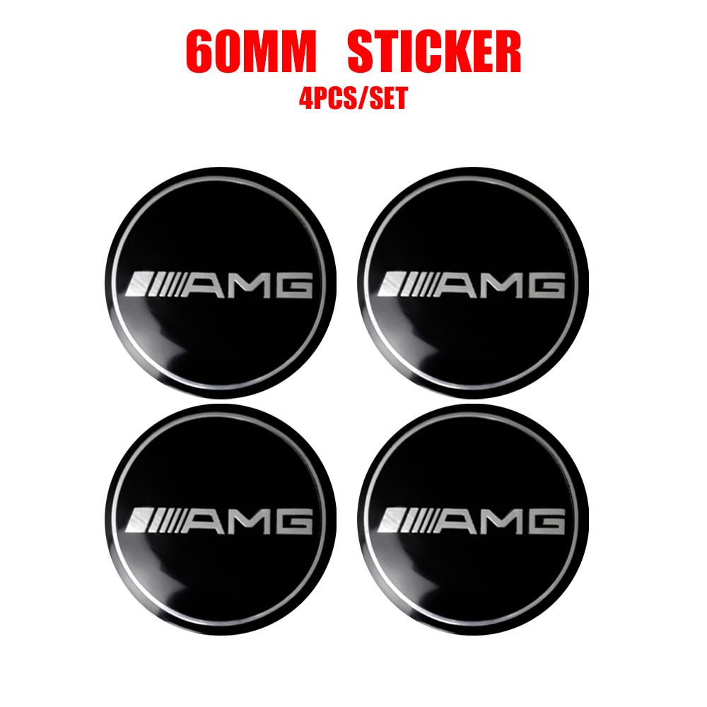 4Pcs/set 56/60/65MM Car Wheel Rims Hub Center Decoration Stickers for Mercedes Benz AMG A B C E R G S Class GLA Car Accessories