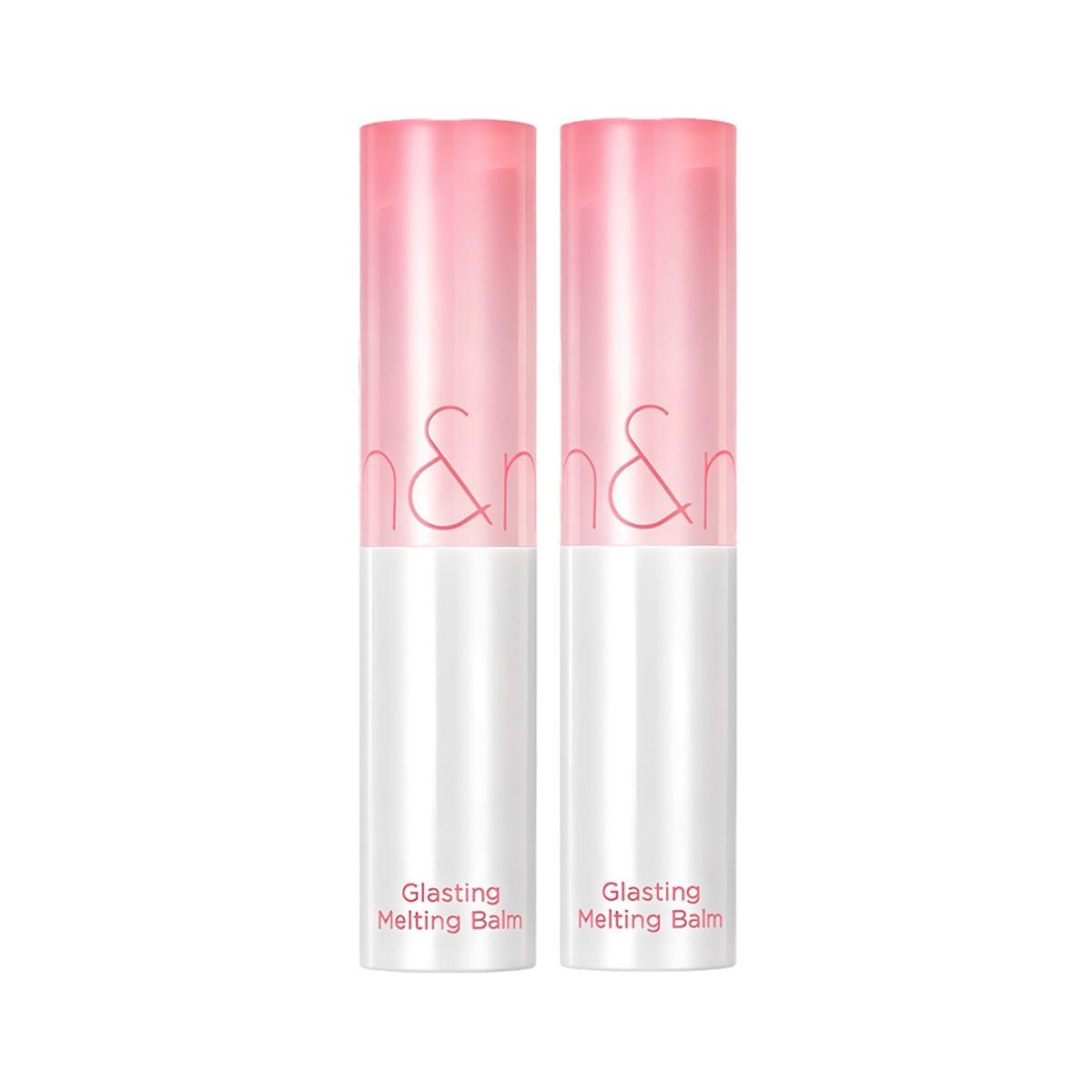 

Rom&nd Glasting Melting Balm 02 Lovey Pink High-Shine Hydrating Lip Gloss Stick 3.5g x 2ea