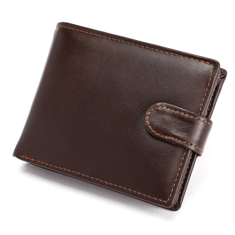 Portfel męski z prawdziwej skóry, wysokiej klasy portfel wielofunkcyjny, wieloszczelinowe etui na wizytówki, skórzana torba
