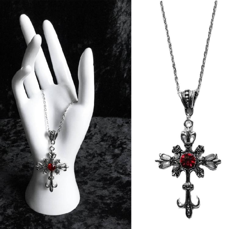 Red Zircon Necklace Women Sweater Chain Female Hip-hop Non-fading Jewelry