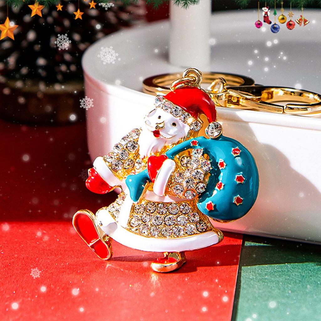 Santa Claus Keychain Pendant Cute Cartoon Bag Pendant Gift
