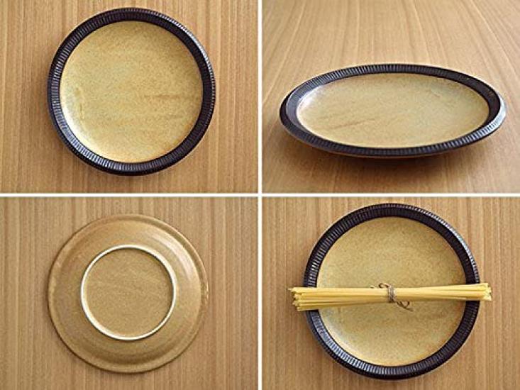 Tableware East Fuchi Tokusa Large Deli Style Dinnerware Set Plate, Minoruba, 2-Color Set,