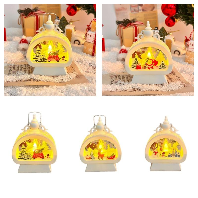 Christmas Gift Prop Cross-border Christmas Lantern With Led Lights For Festive Atmosphere
