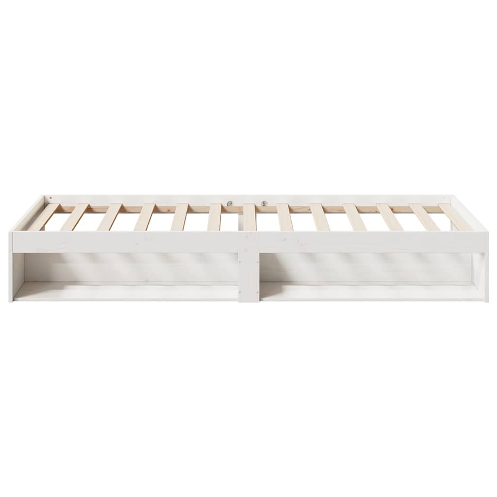 Łóżko Dzienne Bez Materaca Białe 75X190 Cm Lite Drewno Sosnowe