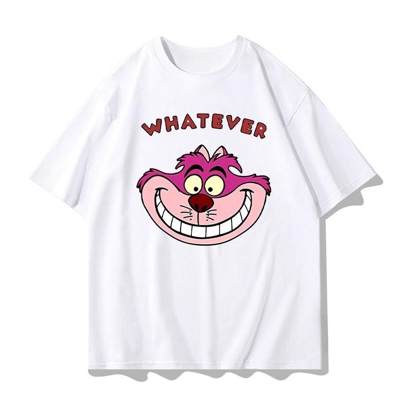 

Alices Adventures in Wonderland Limited Edition TShirt Unisex Women Pure Cotton ShortSleeved Top Cat of Che shire Printed Tee 2XL