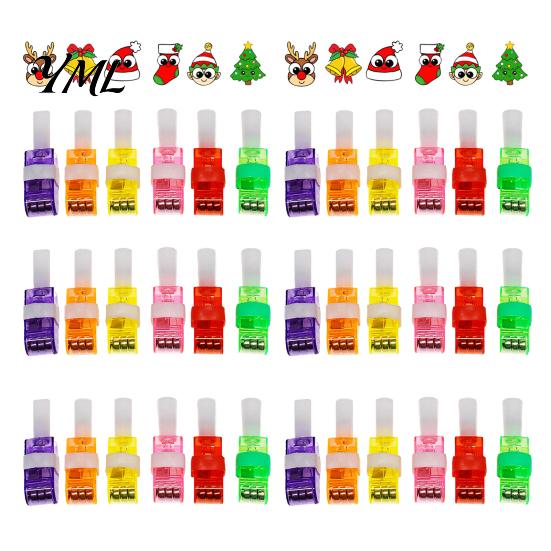 Childrens Party Gift Sets Christmas Finger Projector Light, Mini Patterns LED Toy for Kids, Interactive Play Toys Light Up Ring Projection Xmas