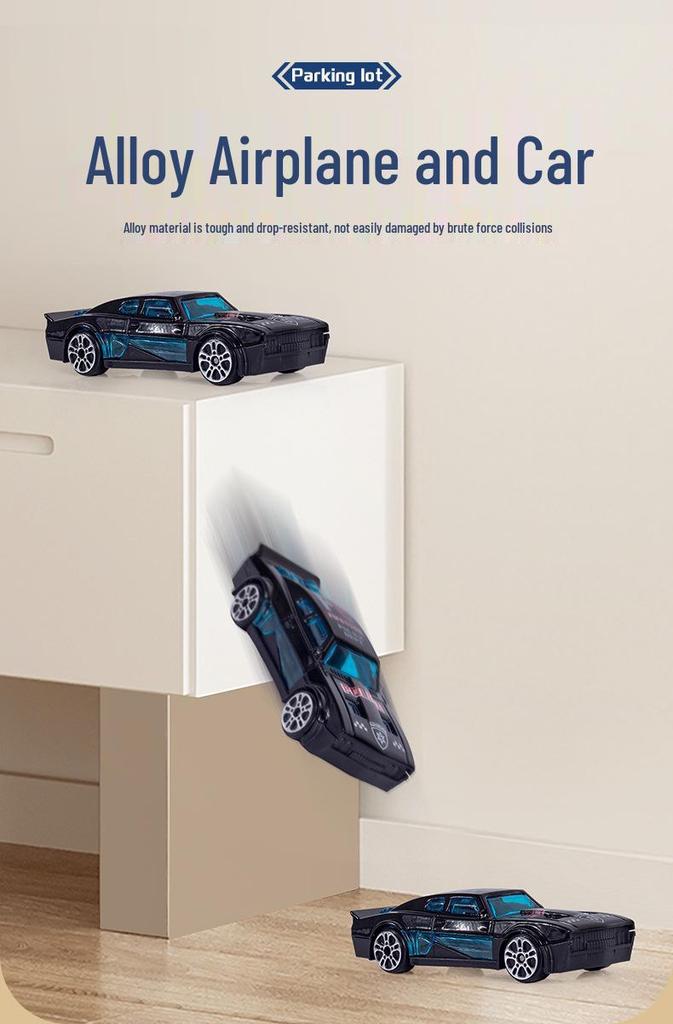 Multifunctional Police Building Blocks Set with Vehicle Launcher and Urban Rail Parking Garage