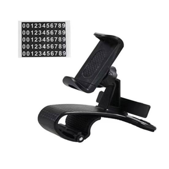 

Автомобильный держатель для телефона с вращением на 360 градусов, подставка для мобильного телефона, приборная панель, противоскользящий зажим, автомобильная подставка для смартфонов 4-7 дюймов B