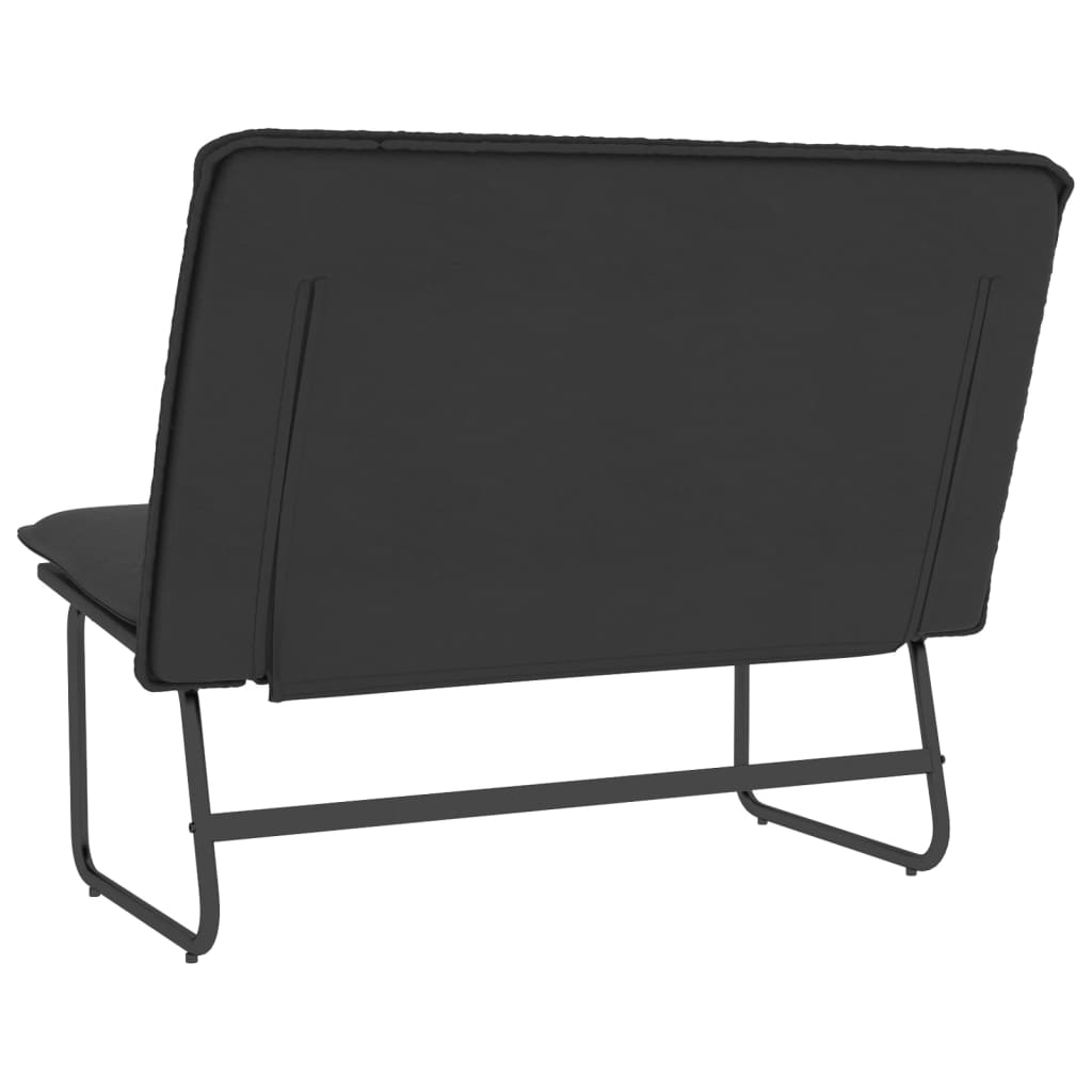 Black Bench 100 x 75 x 76 cm Faux Leather