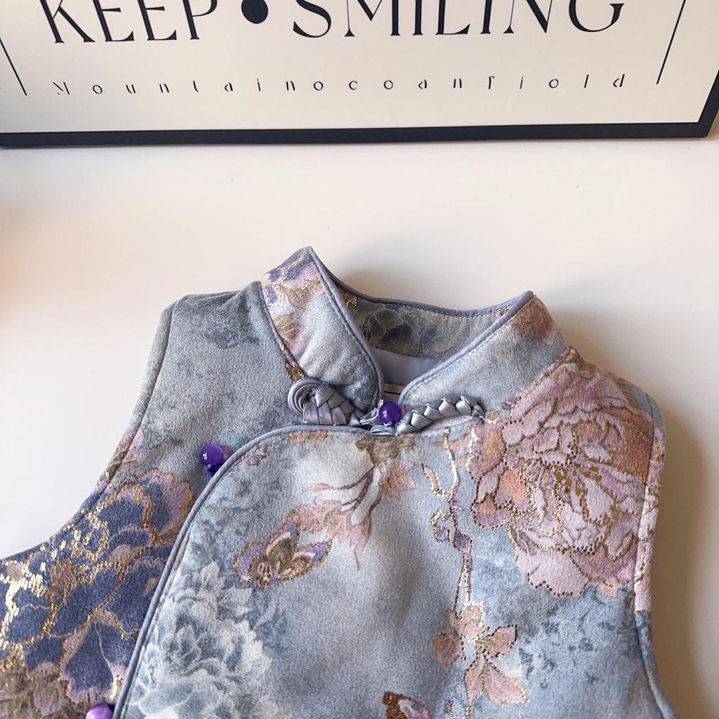 Mädchen Winter Tang Anzug Weste & Strickhose Zweiteiler