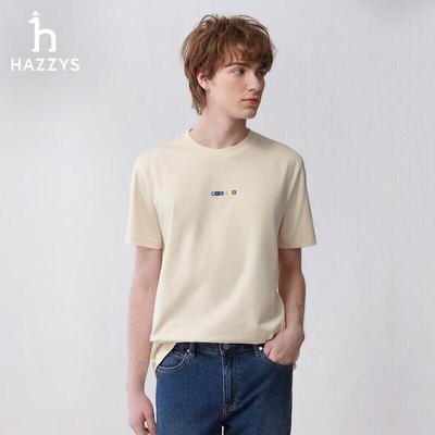 HAZZYS Men's 3A Antibacterial Cotton Crew Neck Short Sleeve T-Shirt