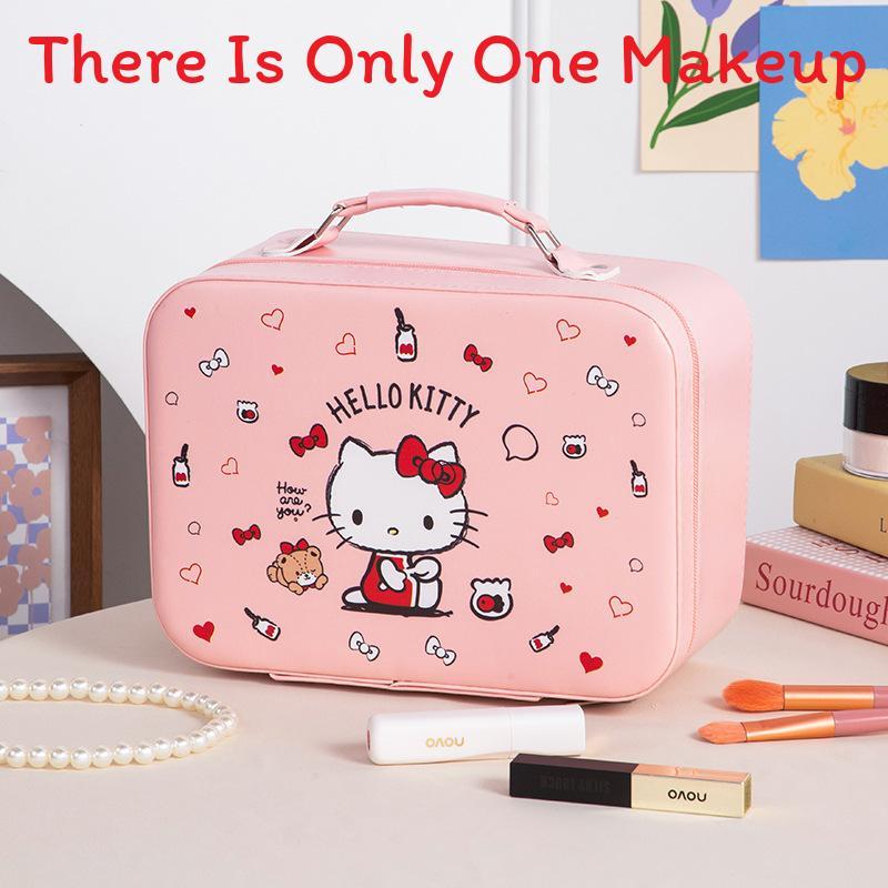 Cute Cartoon Makeup Bag With Large Capacity And Mirror For Daily Travel And Gift