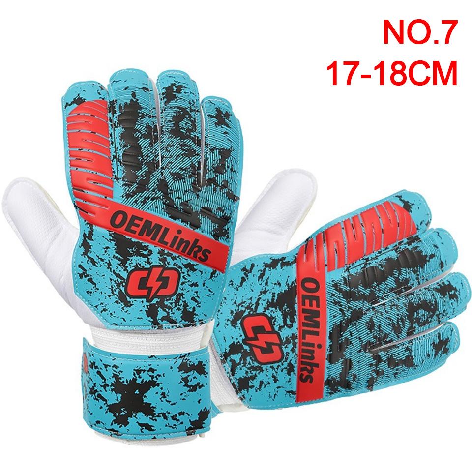 Loogdeel 1 Paar Erwachsene Kinder Fußballausrüstung Professionelle Jungen Sporttraining Torwarthandschuhe Rutschfest Fingerschutz