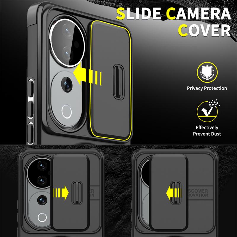 Funda For Vivo V40 Pro 5G Case Magnetic Metal Ring Stand Armor Cases For Vivo S19 Pro V 40 VivoV40 Pro V40Pro Lens Protect Cover