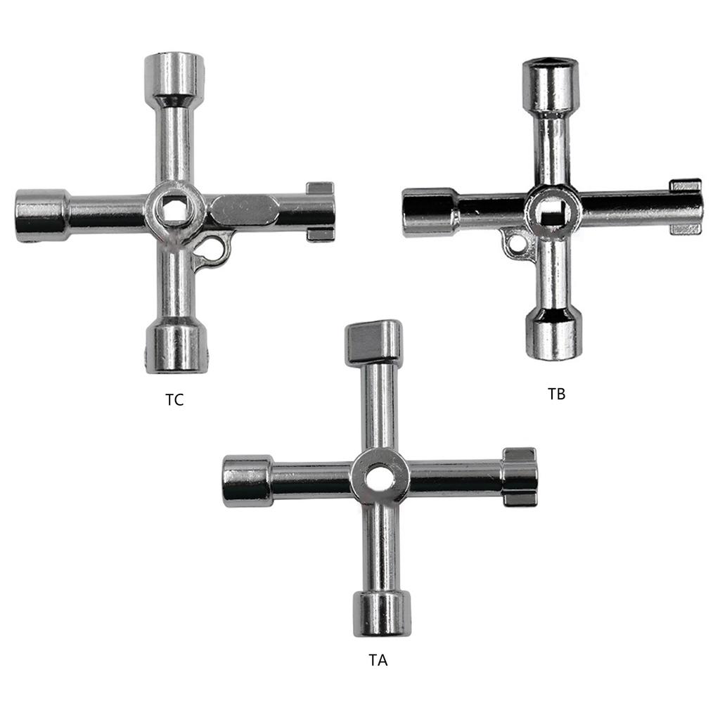4 In 1 Cross Key Wrench With Accessories Universal Square Triangle Train Electrical Cupboard Box Elevator Cabinet