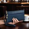 PU Leather Women's Long Wallet Soft Large Capacity Zipper Clutch Purse Multifunctional Wrist Strap Coin Purse Billfold Handbag