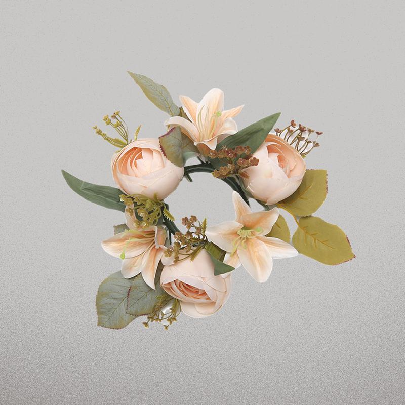 

Имитация Лилии Венок Украшение Разные Цвета Сделай Сам Искусственный Венок из Роз Шар Кольцо для Свечи Декоративные Аксессуары Украшение для Дома