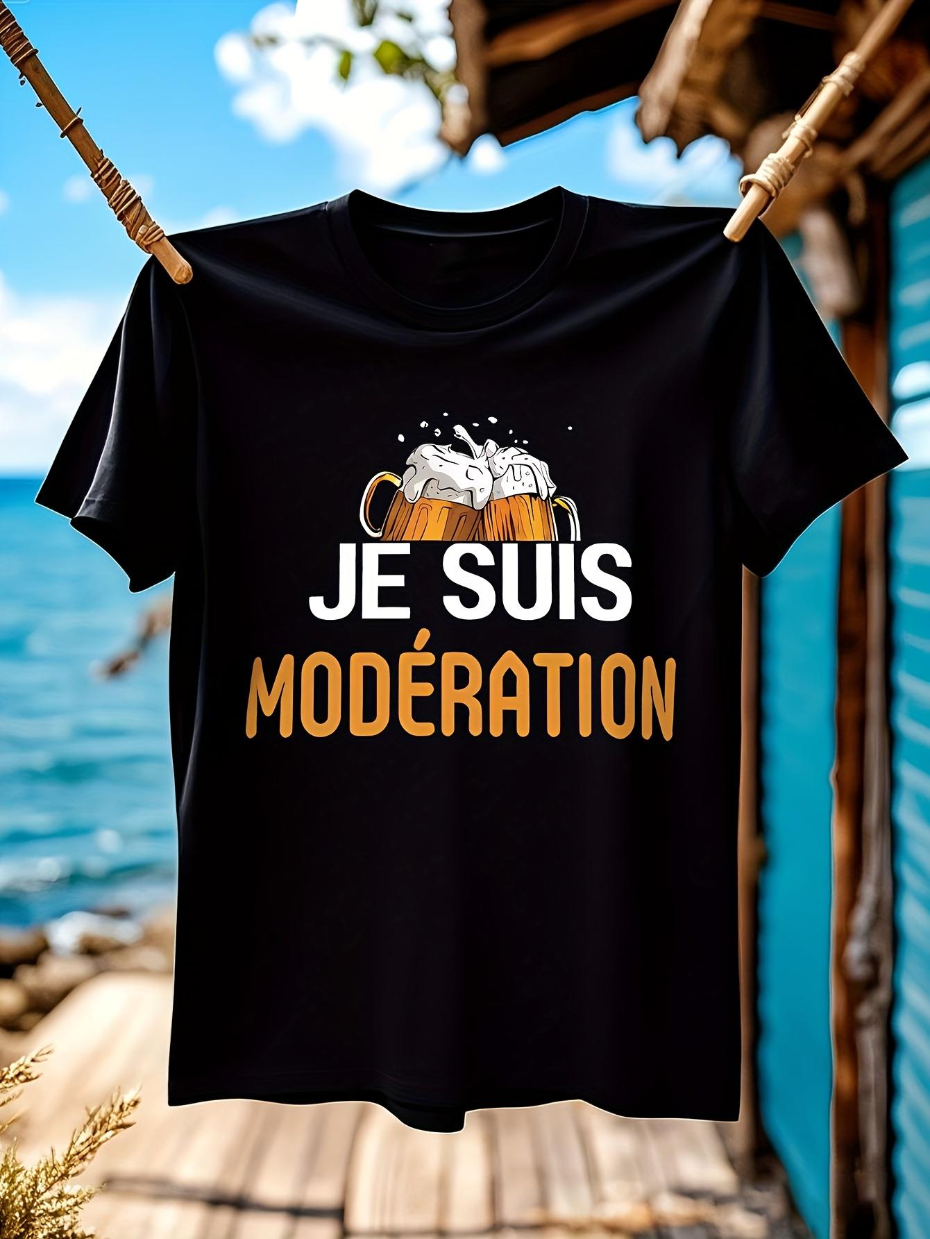 Funny Tshirt Funny French Beer Lovers Tshirt - I Am Moder... S