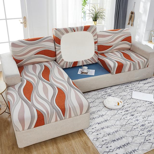 Elastic Sofa Cushion Cover Stretch Slipcover For Living Room Furniture Couch Chaise Longue Sofa Protector Backrest Cover