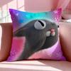 Character N‑Noodle and Bun Cushion Cover Breathable Linen Pillowcase Summer Odorless Eco-Friendly Invisible Zipper Washable