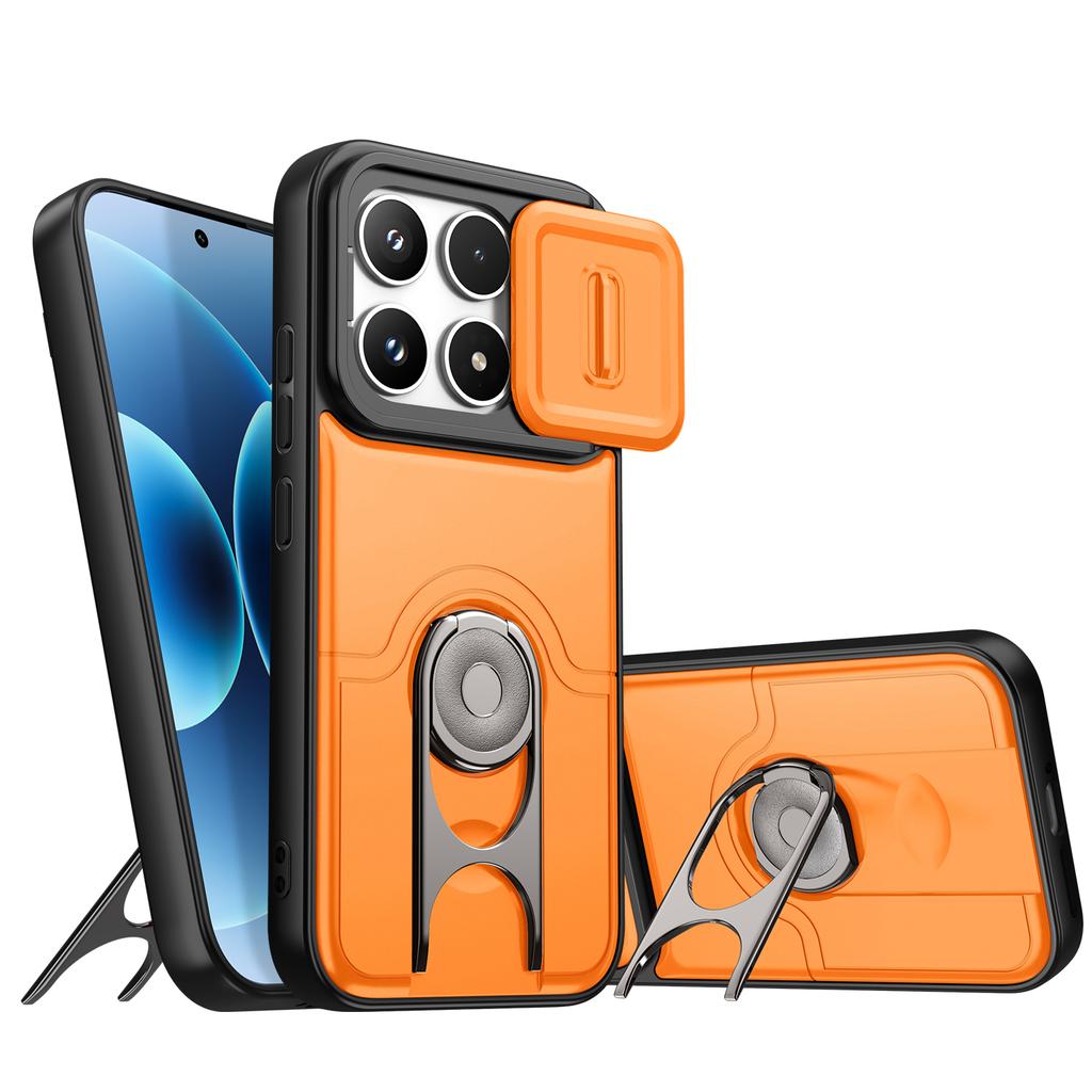 For Xiaomi Poco X6 Pro Case Poco F6 Pro Cover Poco X6 Pro F6Pro Matte Feeling Hard Military Stand Holder Protection Phone Covers