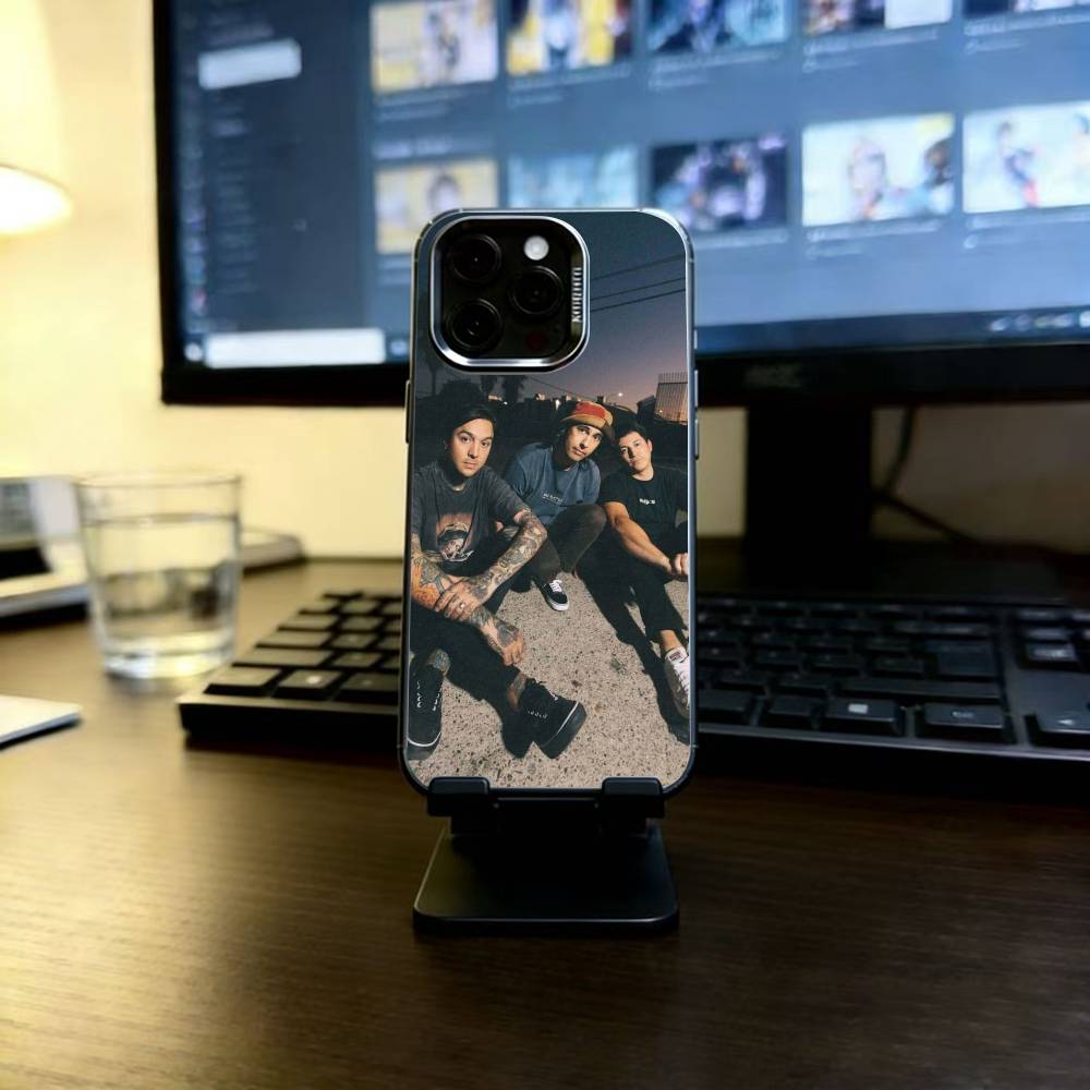 

P-Pierce The Veil Band Phone Case For iPhone 17,16,15,14,13,12,11 Plus,Pro Max,XS,Colorful Silver Black Cover iPhone17ProMax