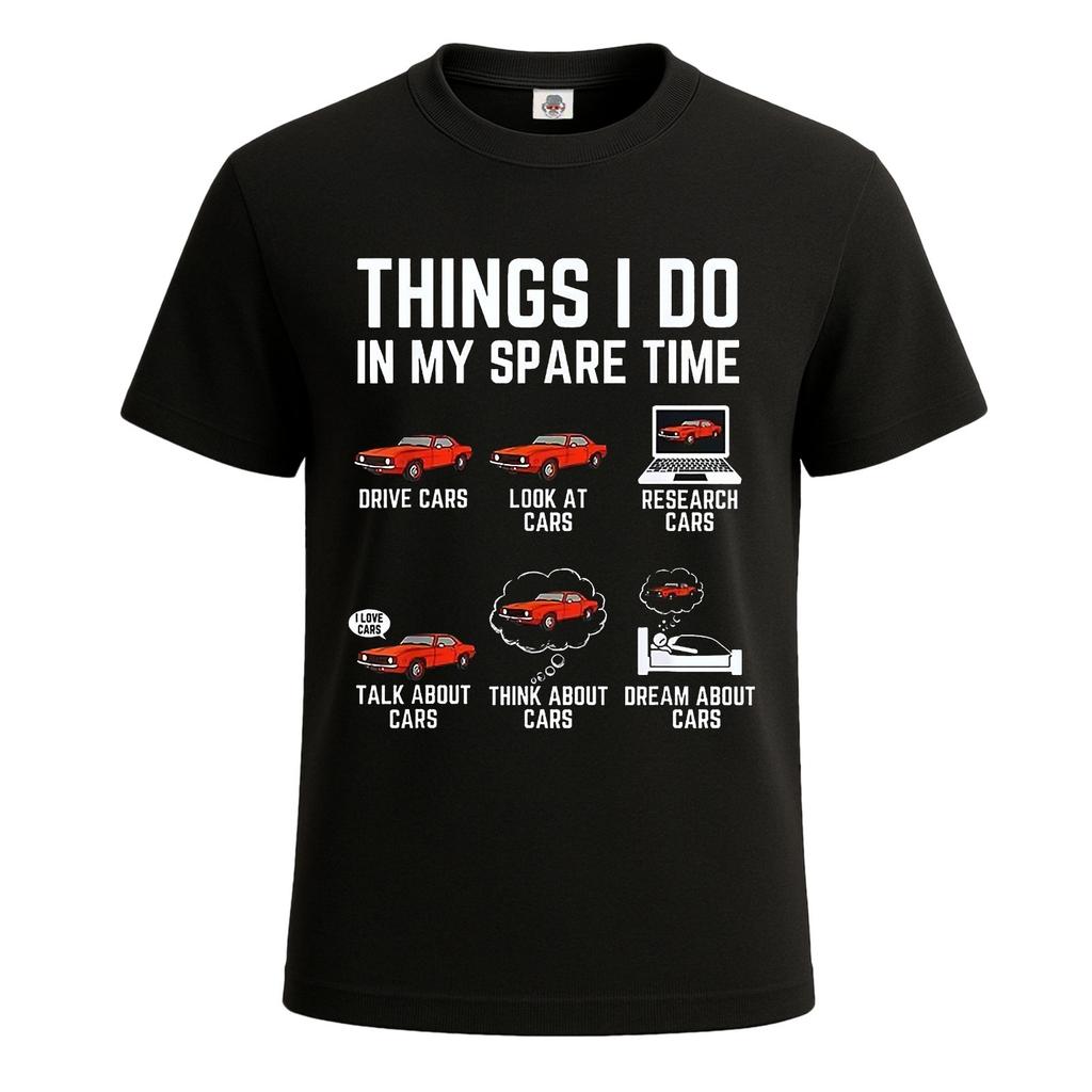 Dinge, die ich in meiner Freizeit mache Auto-Liebhaber lustiges T-Shirt für Herren Neuheit Tee Top