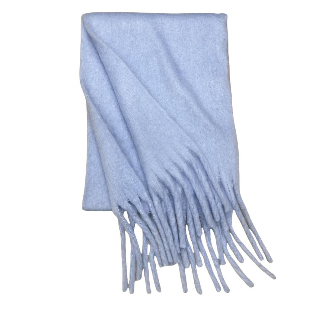 Versatile mohair solid color scarf women's winter thickening simple warmth enlarged shawl scarf