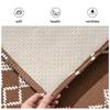Imitation Linen Woven Pattern Kitchen Floor Mat Polyester Cotton Long Kitchen Mat Anti-Dirty And Anti-Fouling Foot Pad Door Anti-Skid Pad