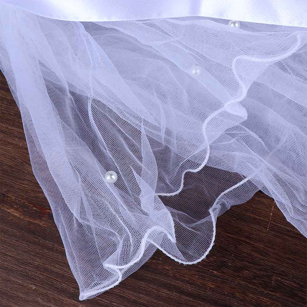 White Veil Bow Veil Hairpin Korean Bride Headwear LED Light Bride Veil Women Wedding Veil Headbands
